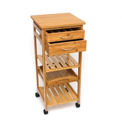 Trolley wood bamboo kitchen furniture