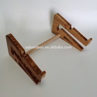 Adjustable wood bamboo portable foldable laptop stand